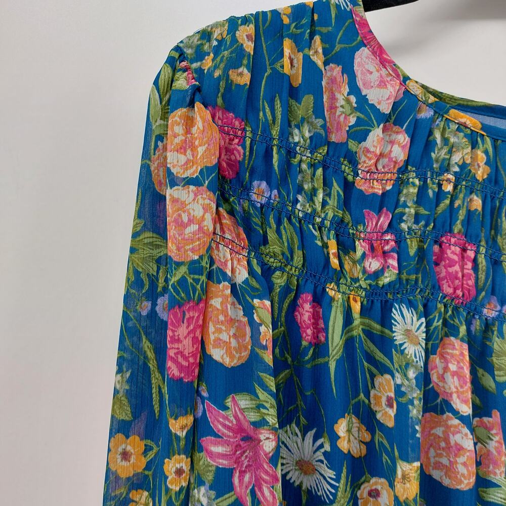 Terra & Sky Womens Floral Blouse 1X Spring Polyester Easter - Picture 7 of 14